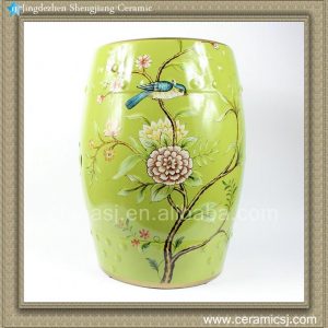RYYL08 18" Home and garden Ceramic Flower bird Stool
