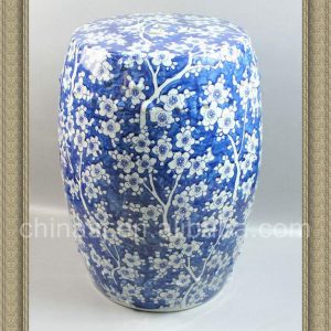 RYZS01 18.5" Counter stools Ceramic Blue and White floral Stool
