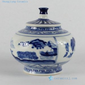 RZBP01 H3.6" jingdezhen blue and white Tea Jar