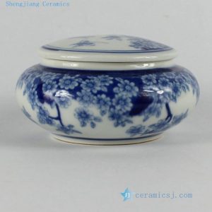 RZBP02 H2" jingdezhen blue and white floral Tea Jar