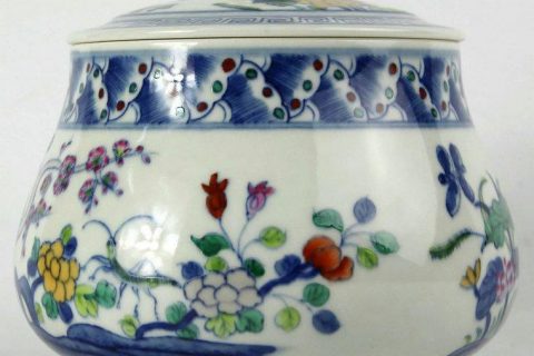 RYJH08 D6" Jindezhen Porcelain Tea jars, Hand painted floral design