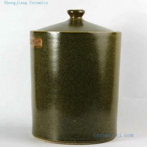 RZBY01 h13" Tea dust Ceramic Jar with lid