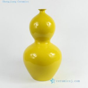 RYNQ111 H14.5" Solid color Porcelain Gourd Vase