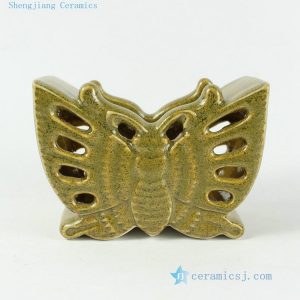 RZAK04 3.3inch Butterfly shape Porcelain Pen Holder