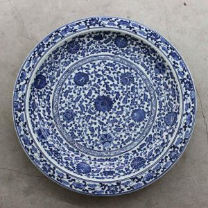 RZBD01 Blue and white hand painted floral porcelain plate