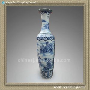 RYXJ04 74.5 inch Blue white big vase