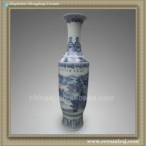 RYXT02 71 inch blue and white landscape big ceramic tall antique vases