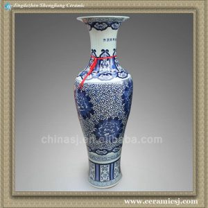 RYXU02 52.5 inch Chinese blue white floral floor ceramics vases