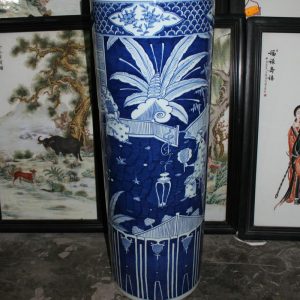 RYYC07 39" Ming dynasty reproduction blue white ceramic vases