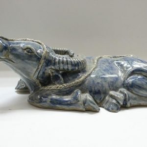 RYZD02 15" Chinese Porcelain buffalo figurine