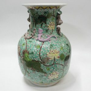 RYZG02 13" Ceramic hand painted antique vase