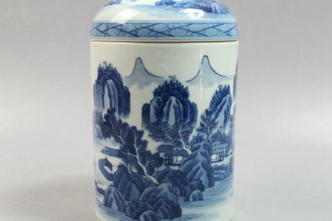 RYZN02 7" Chinese painted porcelain tea jars