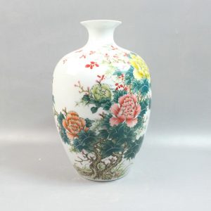 RYZP01 13.7" Chinese painted ceramic decorative vases