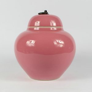 RZBF09 7.8" ceramic pink glazed tea jars