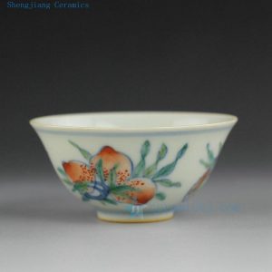 Jingdezhen hand made hand painted blue and white doucai tea cups