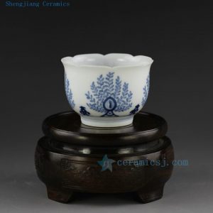 Jingdezhen hand made hand painted blue white tea cups