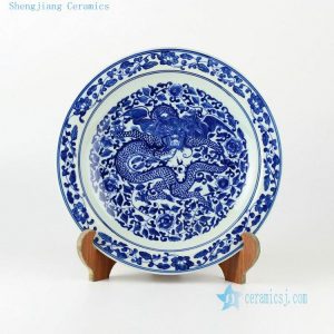 11.4" Hand painted blue and white chinese ceramics decor plate 9 designs