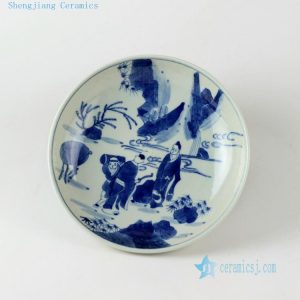 Ceramic Chinese blue white plates