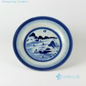 9.2" Ceramic Chinese blue and white plates