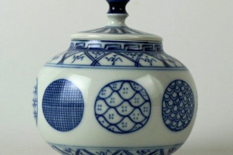 RZBP03 Jingdezhen hand painted blue and white tea jars