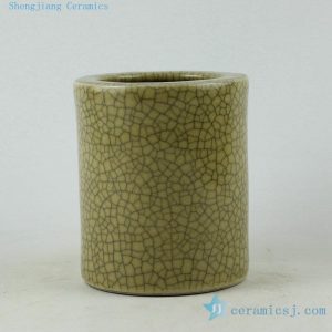 RZDU01 Jingdezhen porcelain crackle tea brush holder