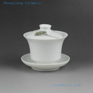 Jingdezhen hand made painted porcelain Gaiwan