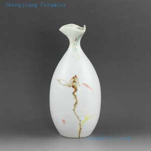 6 designs Hand painted ceramic small flower vases