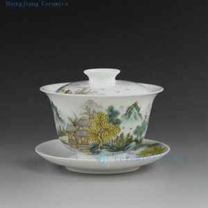 porcelain high quality hand painted tea cups gaiwan