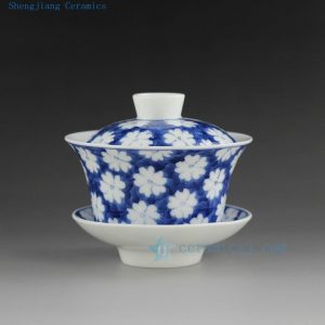 porcelain blue white tea cups gaiwan