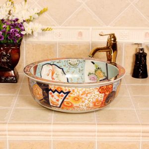 RYXW347 Jingdezhen Ceramic colored decorative sink bowls