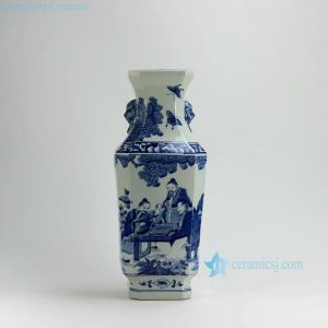 RYUK17 18" Play Chess Blue & White Vases