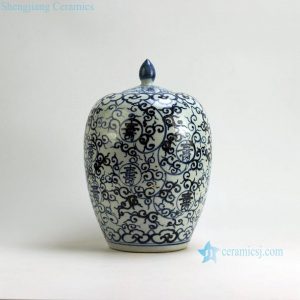 RZFB01 H14.2" Jingdezhen Ceramic blue and white jars long life design