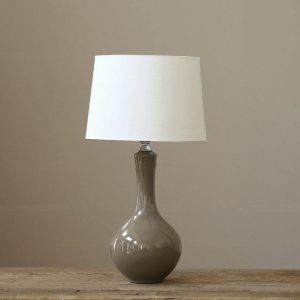 Simple Style Warm Gray Ceramic Table Lamp