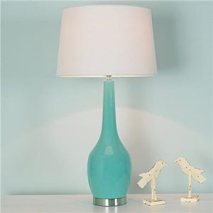 Light blue contemporary table lamps