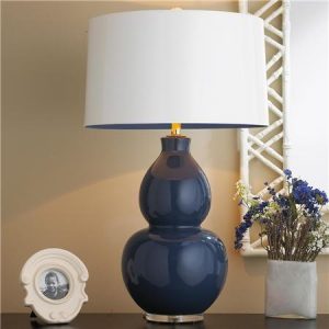 Ceramic modern navy blue table lamps