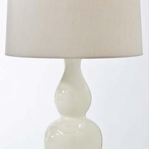 Traditional gourd white table lamps
