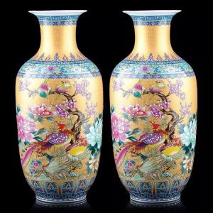 Flowe Bird Ceramic Vases