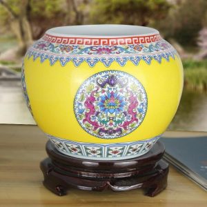 Colorful Chinese Floral design Ceramic Vases