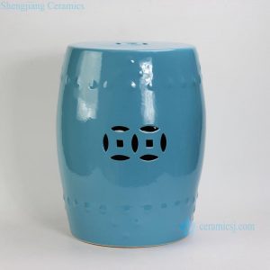 RYIR104-B Blue Ceramic Garden Stool