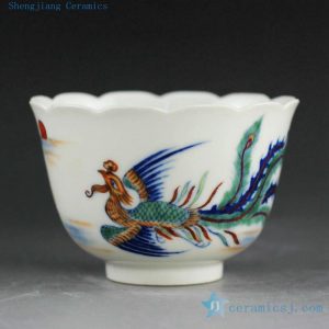 RYLC Hand Painted Doucai Tea Cups