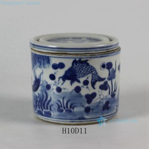 RYLU50 Blue and White Ceramic Pots