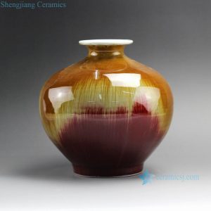RZFJ01 8.5" High temperature Transmutation Glazed Ceramic Vase