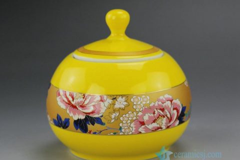 Ceramic Flower design Tea Jars