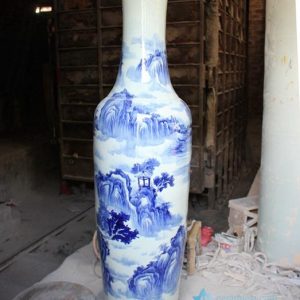 RYFJ10 Blue and White Large Porcelain Floor Vase