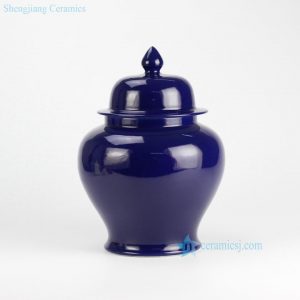 RYKB131-E Dark Blue Ceramic Ginger Jar