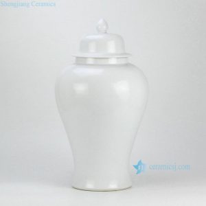 RYKB132-A  Matte Finish White Ceramic Ginger Jar