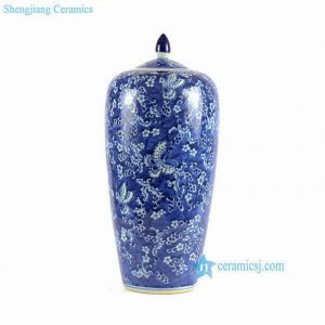 RYLU67-A-D Ceramic Blue and White large chinese ginger jar