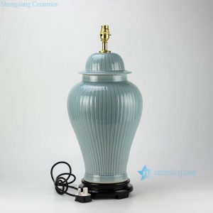 DS36-RYMA   Light blue bamboo pattern table lamps contemporary 
