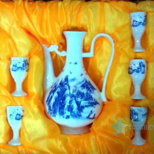RYGN20-F Blue and white Chinese style liquor set