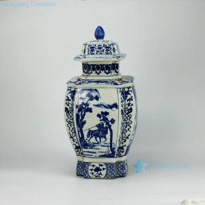 RYJF31-OLD     Blue and white vintage cermaic Chinese jar